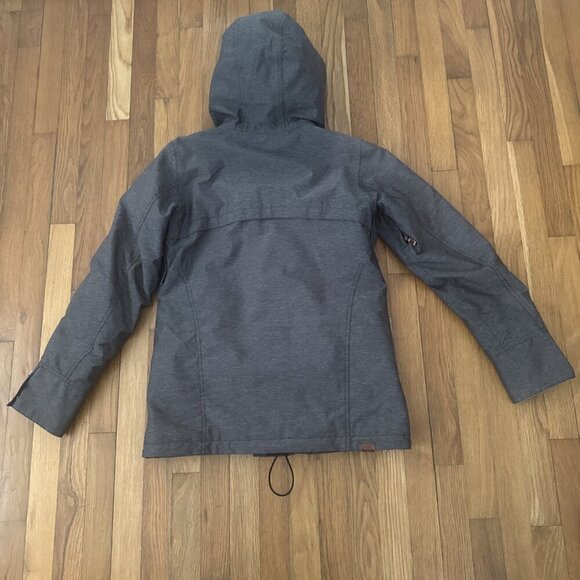 Roxy Bright Edition Women's Hooded Jacket Gray Waterproof Dry Flight 10K Size M - Picture 9 of 9